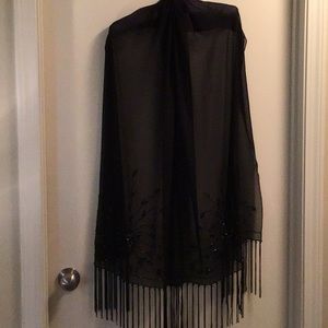 Black Chiffon Wrap